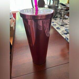 Pink Metallic Starbucks Tumbler